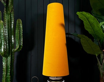 Butterscotch Velvet Oversized Cone Lampshades - 2 Sizes Available