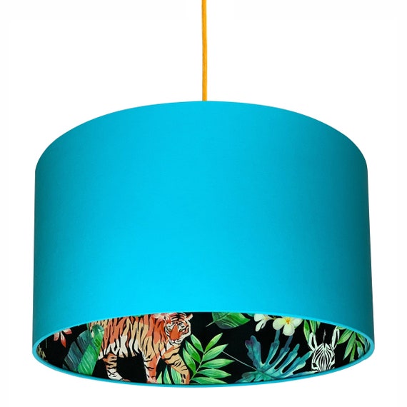 Handmade .Leopard,Zebra,Tiger. 14/"//35CM ANIMAL PRINT WALLPAPER LAMPSHADE
