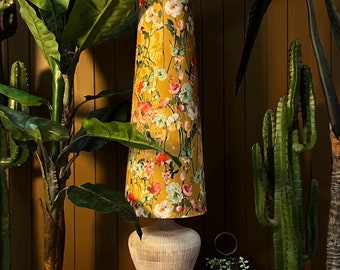 Hazy Meadow Velvet Oversized Cone Lampshades in Honey. Two Sizes Available