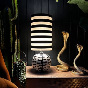 Circus Stripe Black and White Striped Tube Lampshades - 4 Sizes available