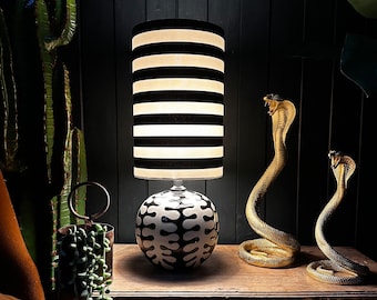 Circus Stripe Black and White Tube Lampshades - 4 Sizes available