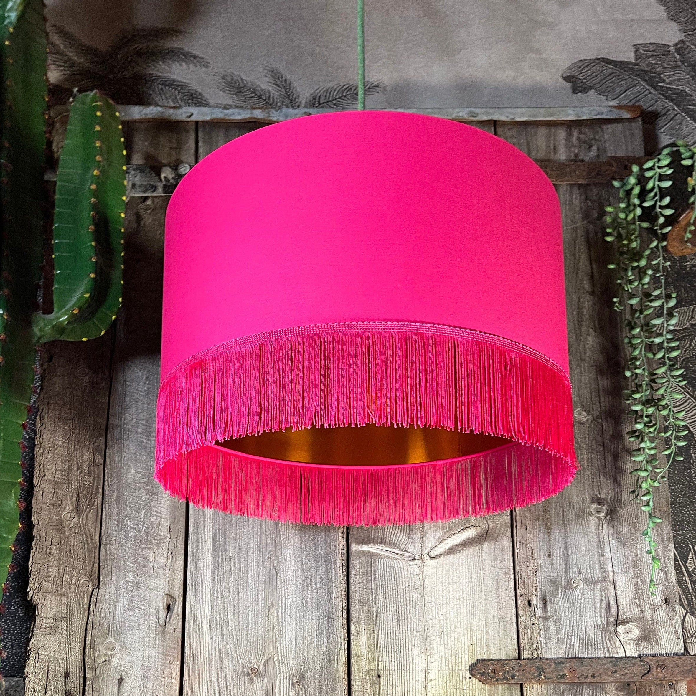 Vertrek naar plakboek Echt Granaatappel roze lampenkap met koperfolie voering & roze - Etsy Nederland