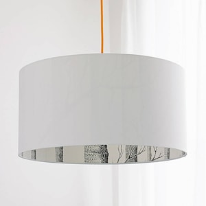 Cole & Son The Woods Silhouette Lampshade in Crisp White