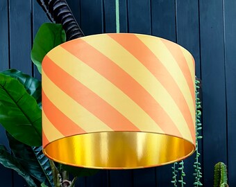 Marmalade Helter Skelter Velvet Lampshades With Gold Foil Lining