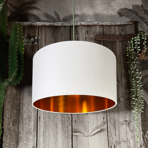 White cotton lampshade deals