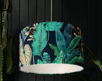 Rainforest Tropical Jungle Velvet Lampshade