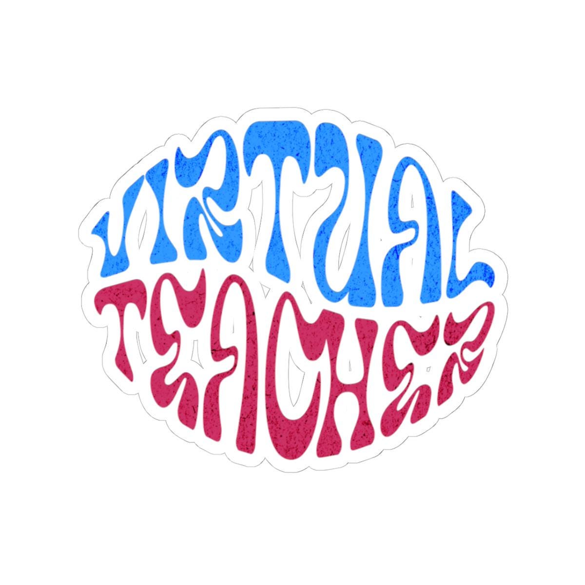 Virtual Teacher Kiss-Cut Stickers, Teacher's Appreciation Week - Teacher Decor, Online Learning, Home Schooling-Water Bottle Decal
