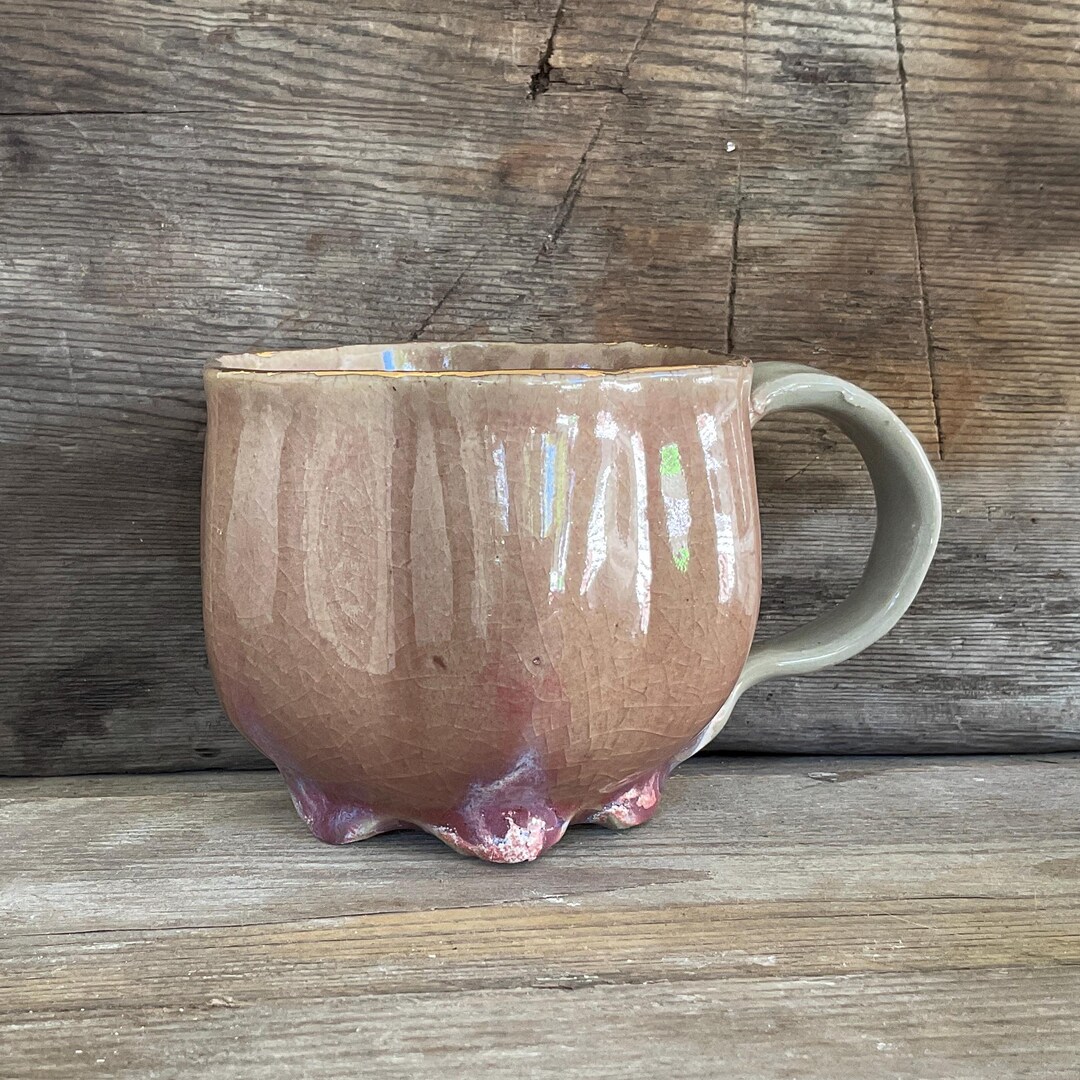 14oz Wheel Thrown ALTERED Form Ceramic Pottery Coffee Mug Tea Cup ...