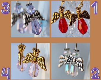Christmas earrings, angel earrings,  handmade Christmas gift, gift for mom,