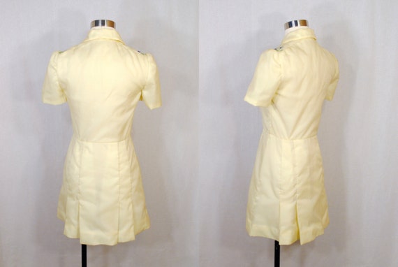 1960s Embroidered Mini Dress - mod micro mini dre… - image 3