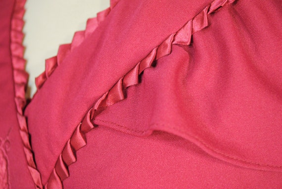 Vintage Grecian Maxi Dress - flutter ruffle sleev… - image 4