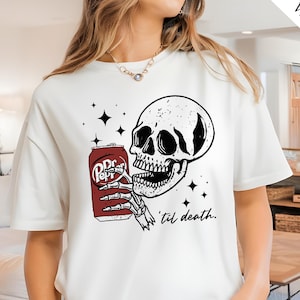Shirt Dr Pepper Skull, grappig Halloween-shirt, trendy Dr. Pepper T-shirt, shirt cadeau voor Dr.Pepper Lover, Dr. Pepper T-shirt voor moeders