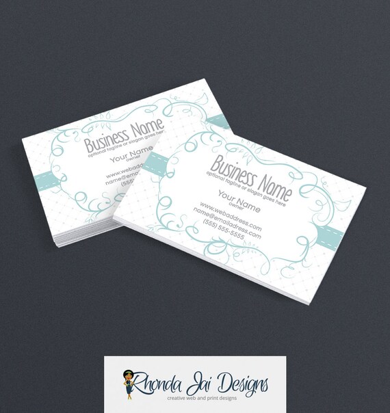 Items similar to Business Card Designs For Etsy Shop Premade Stylish Business Card Graceful