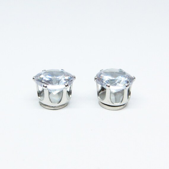 Buy Stud/magnetic Earrings Diamond in Silver 6mm, 8mm or 10mm Online in  India - Etsy