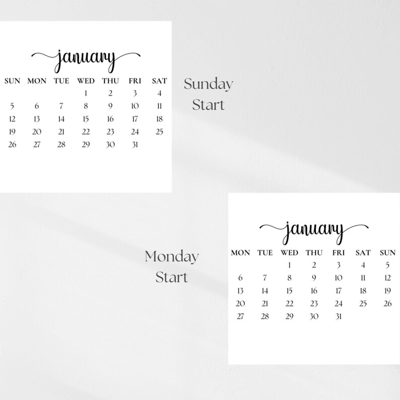 2025 Mini Calendar Cards 3x3 & 5x5 Inch Calendar Square 2025 Pocket ...