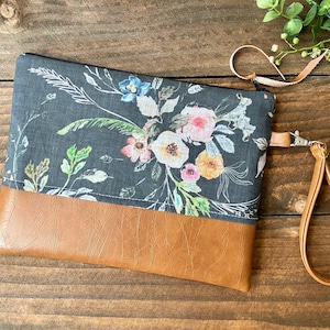 Grab N Go Wristlet Clutch - La Boheme Floral with Vegan Leather