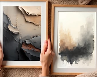 Abstract Painting Set of 2, Minimalist Home Decor (Digital Download)