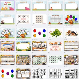 K&ouml;nnte beinhalten: Ein druckbares Aktivit&auml;tsbuch f&uuml;r Kinder mit einer Vielzahl von Aktivit&auml;ten, darunter Nachzeichnen, Ausmalen, Ausschneiden und Zuordnen. Das Buch bietet eine Vielzahl von Themen, darunter Bauen, Tiere und Buchstaben. Das Buch soll Kindern beim Lernen und Wachsen helfen.