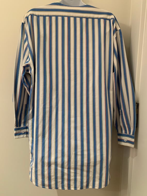 Talbots vintage striped tunic top blouse crisp Bl… - image 4