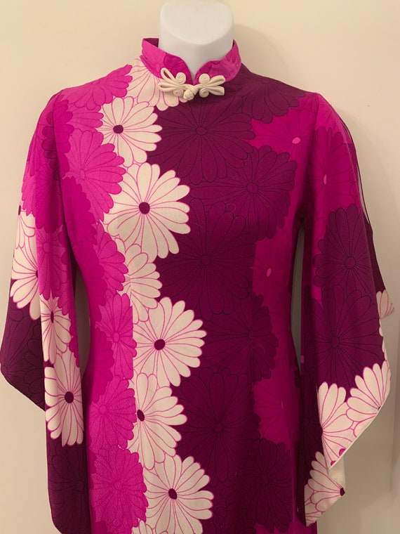 Vintage Lauhala Mod Tiki Hawaiian dress maxi gown