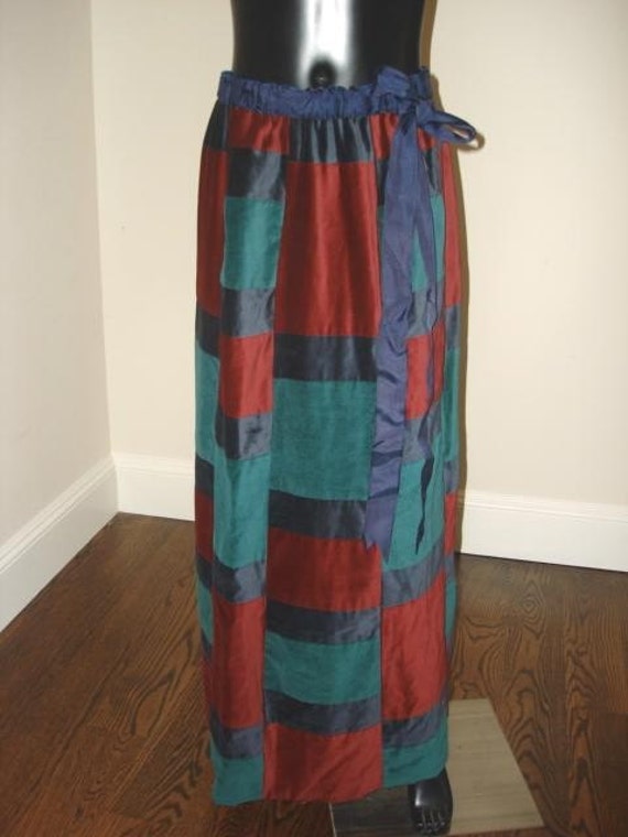 Velvet Patchwork skirt Mr Hank long formal preppy