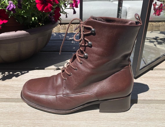 BALLY Shoes Vintage SHEARLING LINED Boot Brown Lea