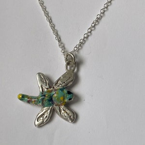 Silver Dragonfly Pendant Necklace with Enamelled Body, 925 Sterling Silver HALLMARKED image 2