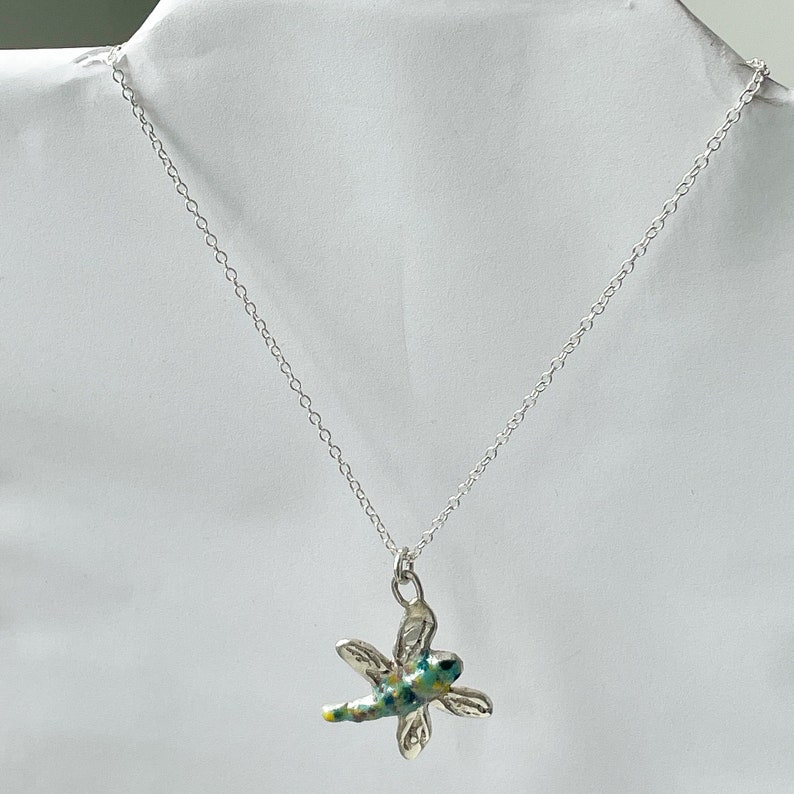 Silver Dragonfly Pendant Necklace with Enamelled Body, 925 Sterling Silver HALLMARKED image 6