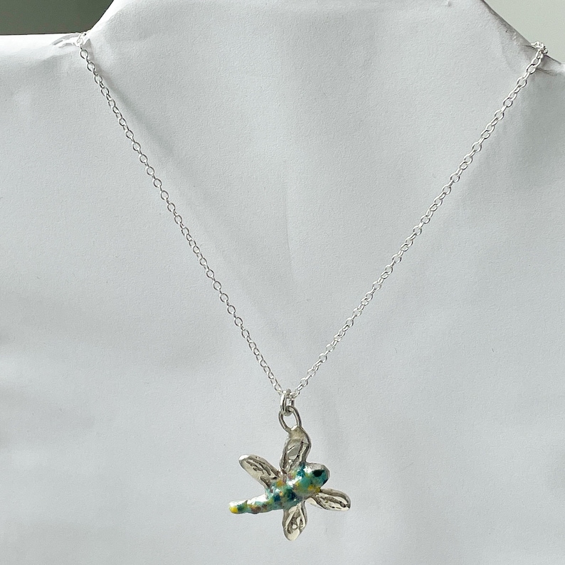 Silver Dragonfly Pendant Necklace with Enamelled Body, 925 Sterling Silver HALLMARKED image 7