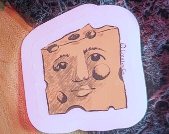 Cheese Face Sticker