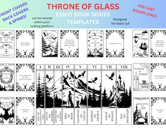 Thron aus Glas - Buchbindung mit alternativen Zitaten (Digitaler Download)