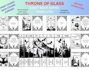 Throne of Glass - Buchbinde Cover Vorlagen mit Anleitung