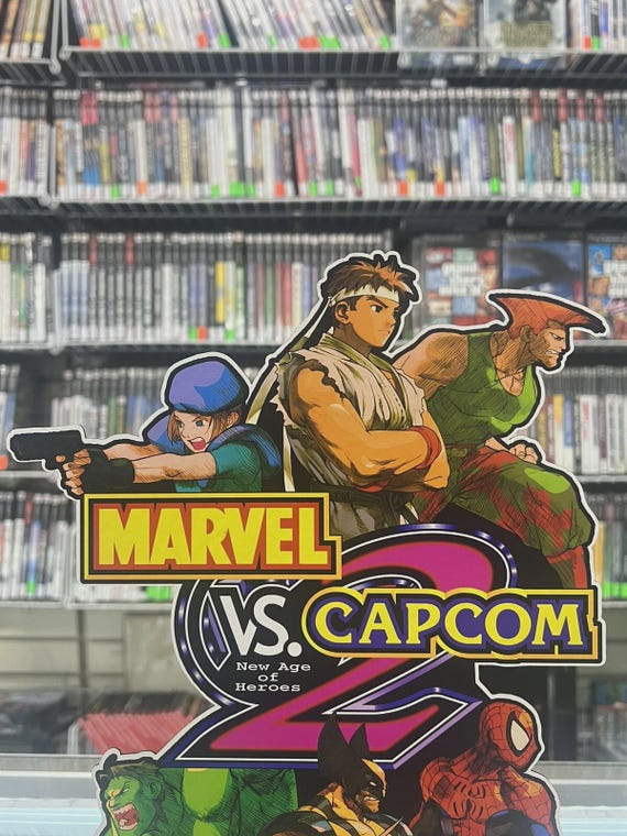 Marvel Vs Capcom 2 Ver B Promo-like Display Ps2 Countertop Standee