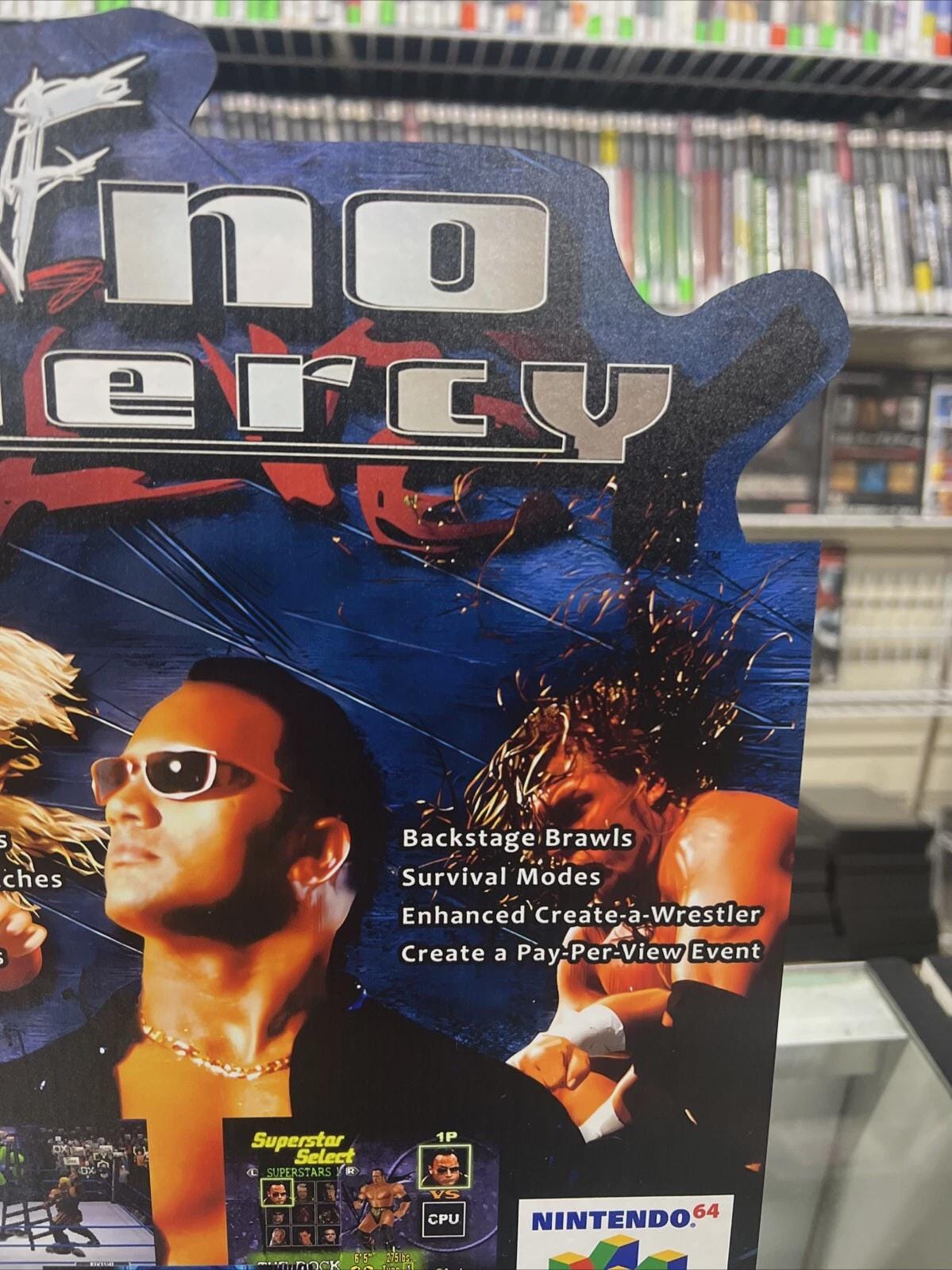 WWF No Mercy Nintendo 64 Standee Countertop Display - Etsy