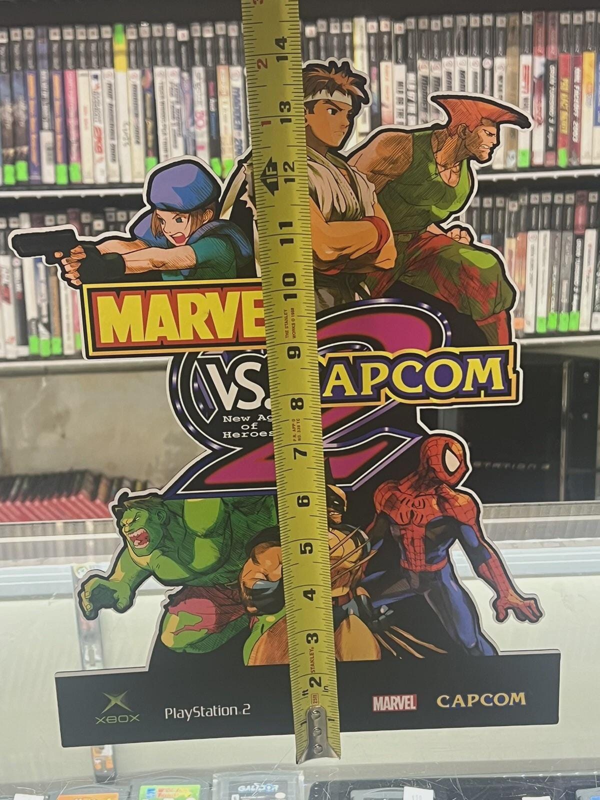 Marvel Vs Capcom 2 Ver B Promo-like Display Ps2 Countertop Standee