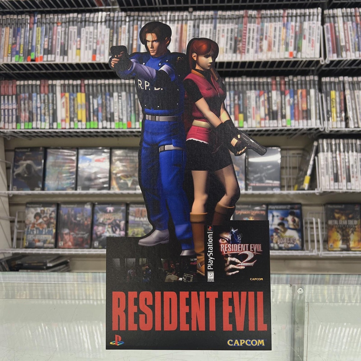 Resident Evil 2 PS1 Display Countertop Standee - Etsy