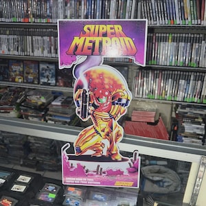 Expositor de mostrador Super Metroid para SNES