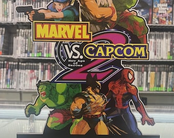 Marvel Vs Capcom 2 Ver B Promo-Like Display Ps2 Countertop Standee