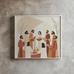 Jesus Feeds the 5000, God Provides, Jesus Art, Bible Art, WALL Art, LatterDayPortraits,DIGITAL PRINT!, Christian Wall Art, Praise the Lord