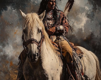 Pintura al óleo del suroeste sobre lienzo Arte decorativo occidental para espacios rústicos