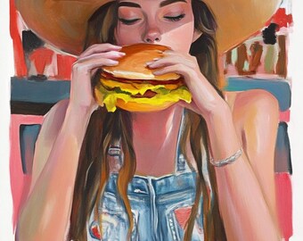 Cowgirl- Oil Painting on Canvas  Western Art for Home Decor