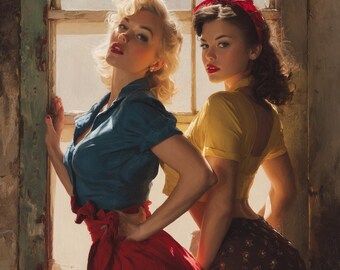 Quadro ispirato a Marilyn Monroe, arte vintage pin-up femminile, decorazione murale glamour in stile hollywoodiano retrò, 36x36 pollici