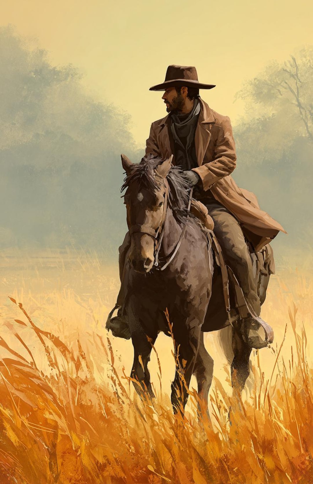 Cowboy On Horse Original Oil Painting Western Art One of a kind cowboy-on-horse-original-oil-painting-western-art-one-of-a-kind