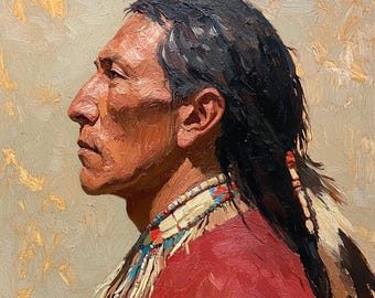 Heritage- Southwestern Oil Painting on Canvas 36x36 inches Western Home Decor