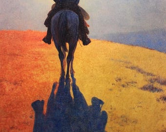 Western Cowboy - Original Western Artwork- 60x40 inches