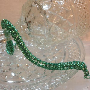 Chainmaille Bracelet- Seafoam Green Box Weave