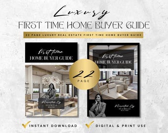 First Time Home Buyer Guide | Realtor Marketing | Canva Editable | Instant Download