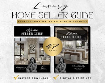 Luxury Home Seller Guide | Real Estate Realtor Presentation | Canva Editable | Instant Download