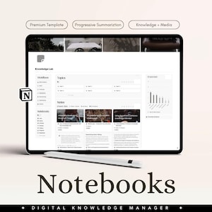 Notion Knowledge Lab Template, Media Manager, Study Dashboard