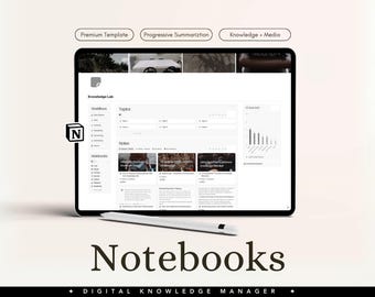 Notion Knowledge Lab Template, Media Manager, Study Dashboard